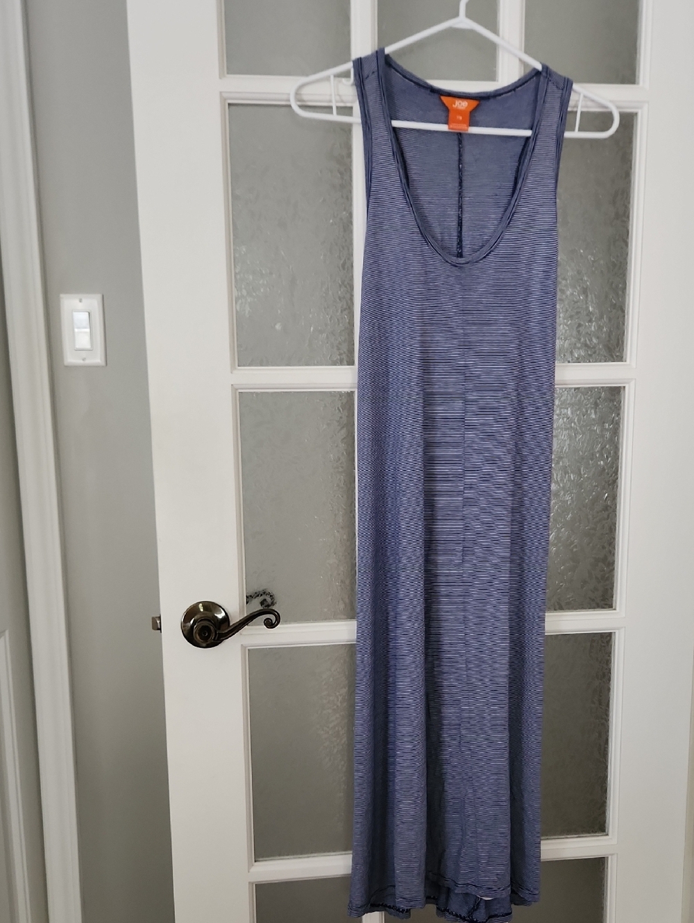 2 for 25***Joe Fresh Navy & White Striped Sleeveless Maxi Dress